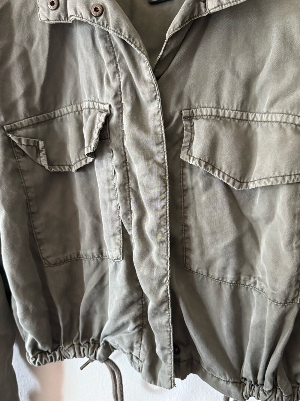 Sanctuary Olive Green Drawstring Utility Jacket - Picture 4 of 6